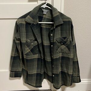 Natural Army Green Flannel